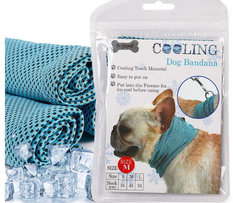 Écharpe Rafraîchissante pour Chiens - Design Glace et Triangle