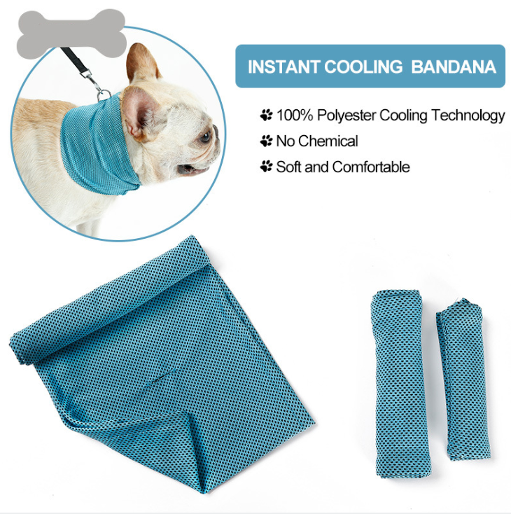 Écharpe Rafraîchissante pour Chiens - Design Glace et Triangle
